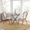 Merrick Lane Toulon Stacking Thonet Bistro Style Chair, PE Cane Rattan Seat, and Metal Frame for Indoor/Outdoor Use